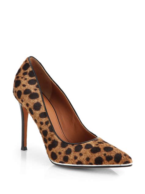 givenchy leopard-print calf hair pumps|Voyou Genuine Calf Hair Pointed Toe Slingback Pump (Women).